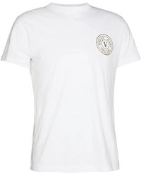 Versace - Emblem t-shirt in weiß - Lyst