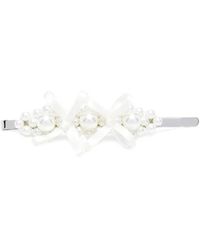 Simone Rocha - Accessoires ,Wit ,Wit Faux-Parel Strik Haaraccessoire - Lyst