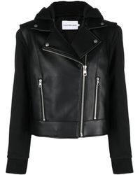 Calvin Klein - Leather giacche - Lyst