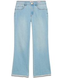 Oltre - Stone-Washed Jeans Mit Leichtem Schlag - Lyst