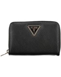 Guess - Schicke schwarze geldbörse mit mehreren fächern - Lyst