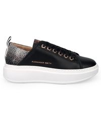 Alexander Smith - Wembley schwarze ledersneakers - Lyst