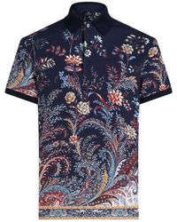 Etro - T-shirt e polo con stampa paisley floreale decorativa - Lyst