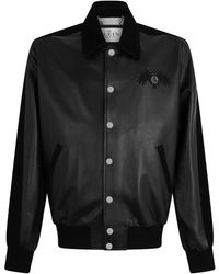 Philipp Plein - Jassen ,Zwart ,Leather Jassen - Lyst