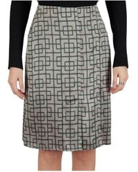 Kiton - Geometric Silk Skirt - Lyst