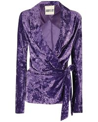 Aniye By - Jassen ,Paars ,Elegante Knot Blazer - Lyst