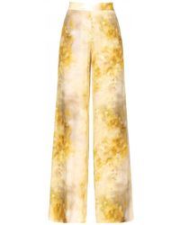 Pinko - Hohe Taille Palazzo Hose Mit Blumenmuster - Lyst