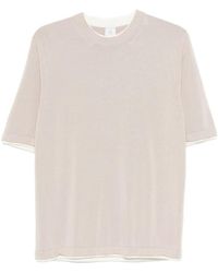 Eleventy - Tops ,Katoen T-Shirt Van Katoen Met Ronde Hals - Lyst