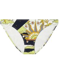 Tory Burch - Badmode ,Veelkleurig ,Nylon Bikini Broekje Met Patroon - Lyst