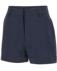 Woolrich - High-Waist Cotton Poplin Shorts - Lyst