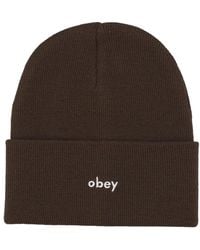 Obey - Accessoires ,Bruin ,Karma Beanie Hat Java - Lyst