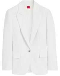 HUGO - Jassen ,Wit ,Leer Antega Blazer - Lyst