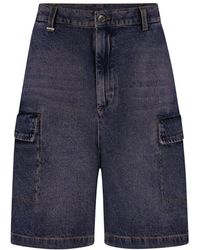 flâneur - Wash Cargo Denim Shorts - Lyst