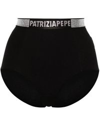 Patrizia Pepe - Strass slip-on mit intrikatem detail,weiße strass slip-on unterwäsche - Lyst