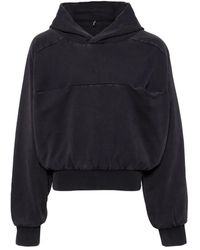 Entire studios - Hoodies & Sweatvesten ,Zwart ,Katoen Double Hood Ink Stijlvolle Hoodie - Lyst