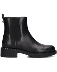Ash - E Leder Chelsea Bootie mit Nieten - Lyst