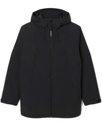 Lacoste - Jassen ,Zwart ,Leer 3-In-1 Waterafstotende Gewatteerde Parka - Lyst