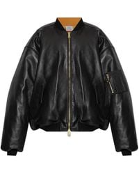 Vetements - Jassen ,Zwart ,Leer Leren Jas - Lyst