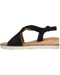 Gabor - Schwarze Sandale 751.1 Mit Twist-Knöchelriemen - Lyst