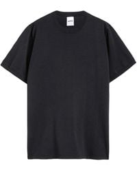 Aspesi - Zwarte Katoenen Crew Neck T-Shirt - Lyst