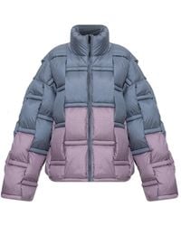 RAXXY - Jassen ,Blauw ,Nylon Puffer Jacket Met Een Hoge Kraag - Lyst