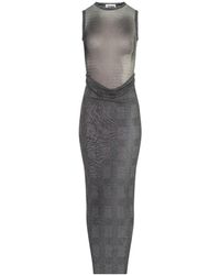 Jean Paul Gaultier - Graues Prinz-Von-Wales-Print-Kleid - Lyst