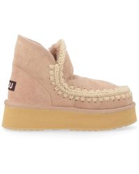 Mou - Handgemachter mini eskimo wildleder plateau-stiefel - Lyst