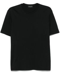 Roberto Collina - Schwarzes Baumwoll-Crew-Neck-T-Shirt - Lyst