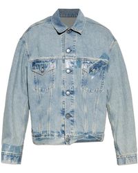 Maison Margiela - Jassen ,Blauw ,Denim Taped Denim Jacket - Lyst
