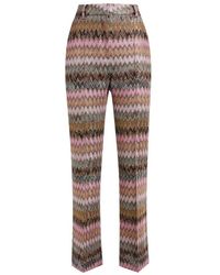 Missoni - Zig Zag Cropped Hose Mit Lamé - Lyst