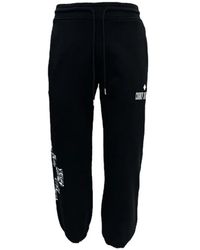 Marcelo Burlon - Broeken ,Zwart ,Slim Fit Broeken - Lyst
