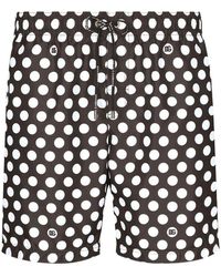 Dolce & Gabbana - Badeshorts Mit Polka Dots - Lyst