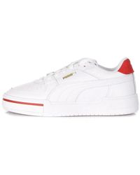 PUMA - Schoenen ,Wit ,Heritage Low Pro Sneaker Wit/Rood - Lyst