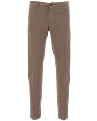 BRIGLIA - Broeken ,Bruin ,Katoen Klassieke Bruine Chinos Slim Fit - Lyst