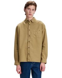 A.P.C. - Overhemden ,Bruin ,Katoen Mateo Logo Shirt - Lyst