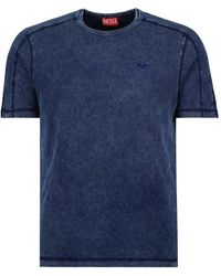 DIESEL - Blau t-adjind t-shirt frühling-sommer 2025 - Lyst