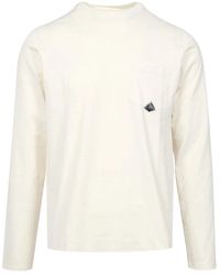 Roy Rogers - Beige Langarm Baumwoll T-Shirt mit Tasche - Lyst