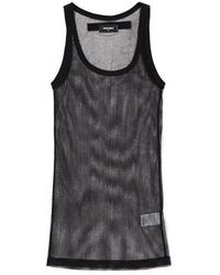 DSquared² - Cotton Tank Top - Lyst
