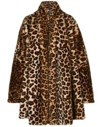 Dolce & Gabbana - Kim Dolce&gabbana Faux Fur Leopard Print Coat - Lyst