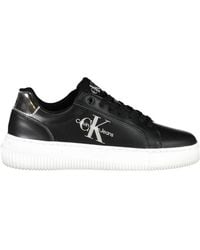 Calvin Klein - Schwarze Polyester Damen Sneaker - Lyst