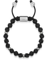 Nialaya - #39;S Sterling Faceted Beaded Bracelet With Matte Onyx - Lyst