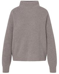 Windsor. - Trui Met Opstaande Kraag Van Ribgebreid Materiaal - Lyst