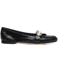 Agl Attilio Giusti Leombruni - Schwarze Ballerinas Mit Juwelendetail - Lyst