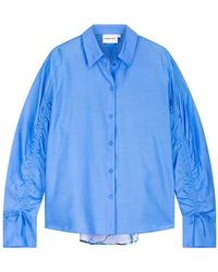 FABIENNE CHAPOT - Overhemden ,Blauw ,Leer Navina Blouse - Lyst