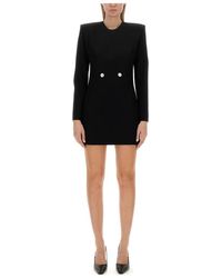 Versace - Virgin Wool Mini Dress - Lyst
