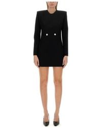 Versace - Virgin Wool Mini Dress - Lyst