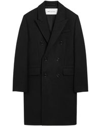 Ami Paris - Jassen ,Zwart ,Wol Double Breasted Wool Coat - Lyst