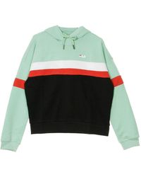 Fila - Hoodies & Sweatvesten ,Veelkleurig ,Katoen Cropped Lichtgewicht Hoodie - Lyst