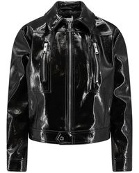 Coperni - Schwarze Metallic-Reißverschlussjacke Klassischer Stil - Lyst