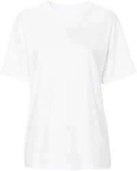 Alexander Wang - Tops ,Wit ,Katoen Cotton T-Shirt Met Ronde Hals - Lyst